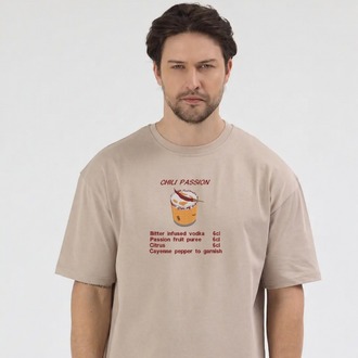 Chili Passion Nakış İşlemeli Unisex Oversize T-Shirt