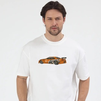 Nissan Skyline GT-R R34 Nakış İşlemeli Unisex Oversize T-Shirt