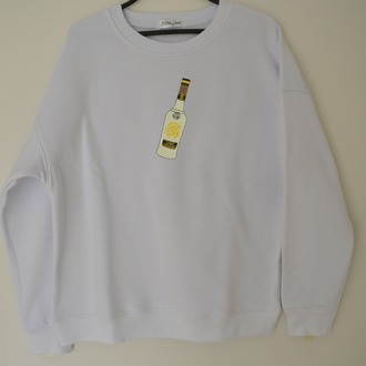 Sarı Zeybek Nakış İşlemeli Unisex Oversize Sweatshirt