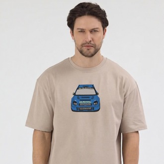 Subaru Impreza Nakış İşlemeli Unisex Oversize T-Shirt