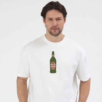 Marmara Gold Nakış İşlemeli Unisex Oversize T-Shirt