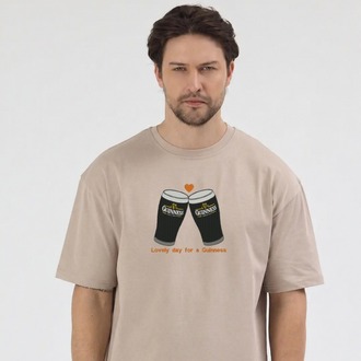 Guinness Nakış İşlemeli Unisex Oversize T-Shirt
