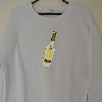 Sarı Zeybek Nakış İşlemeli Unisex Oversize Sweatshirt