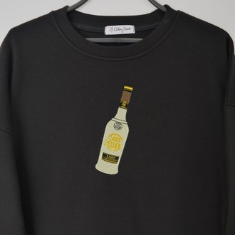Sarı Zeybek Nakış İşlemeli Unisex Oversize Sweatshirt