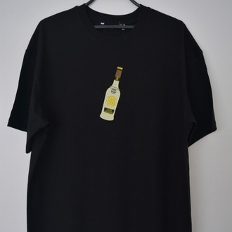 Sarı Zeybek Nakış İşlemeli Unisex Oversize T-Shirt