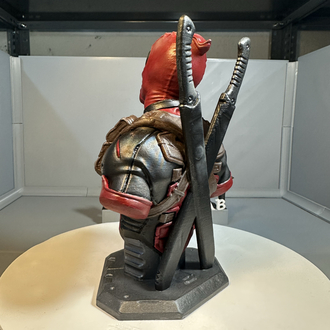 Deadpool Büst Figür 17 cm – El Boyaması Koleksiyon Dekoru | 3D Baskı | Marvel
