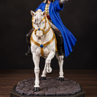 Fatih Sultan Mehmed Atlı Figür 35 cm – Mavi Kaftan