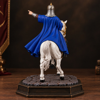 Fatih Sultan Mehmed Atlı Figür 35 cm – Mavi Kaftan