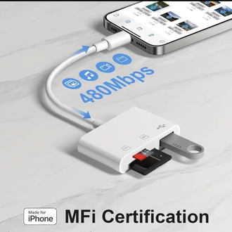 iPhone için hafıza kartı ve usb okuyucu