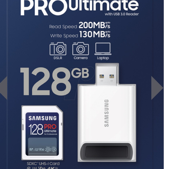 Samsung pro ultumate 128 gb hafıza kart