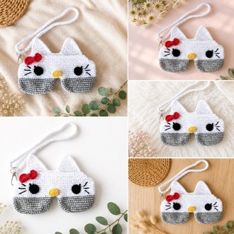  Hello Kitty Örgü Gözlük Kılıfı 