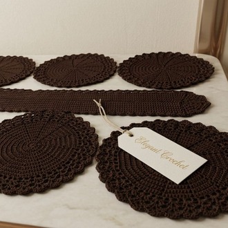 Acı Kahve Polyester Supla Takımı