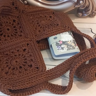  9 Motifli Boho Tarz El Yapımı Tığ İşi Çanta