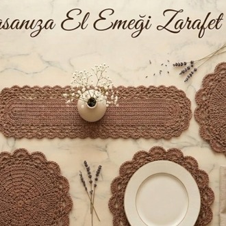 Kahverengi Polyester Supla Takımı 