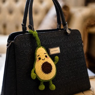 Avokado Amigurumi Anahtarlık & Çanta Charmı 