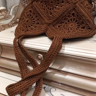 9 Motifli Boho Tarz El Yapımı Tığ İşi Çanta