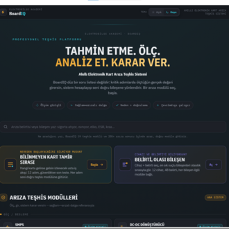 Elektronik Kart Arıza Tespit Programı | BoardIQ Akıllı Teşhis Sistemi (PC / Windows)
