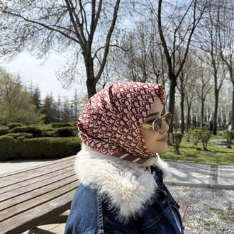 İthal Twill İpek Eşarp Bordo