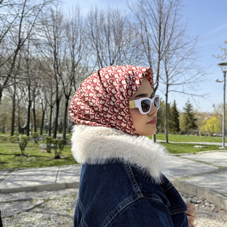 İthal Twill İpek Eşarp Bordo