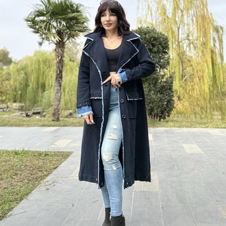 Kot Detay Şardonlu Tasarım Hırka (LACİVERT)
