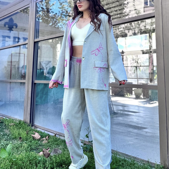 Özel Tasarım Blazer Pantolon Takım GRİ
