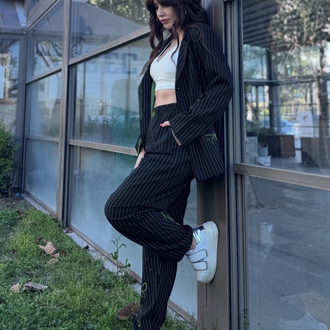 Özel Tasarım Blazer Pantolon Takım SİYAH