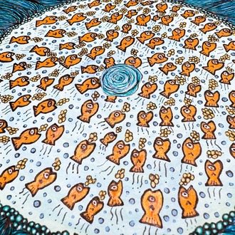 Round Gold Fish