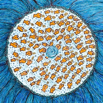 Round Gold Fish