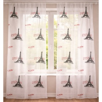 Taç Tül Perde-Paris Motifli