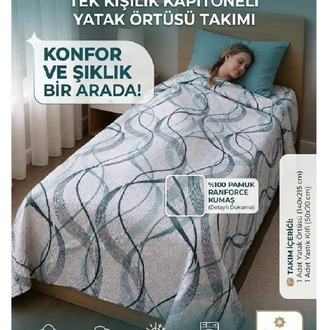 Çok Amaçlı Kapitone Pike Takımı-Tek Kişilik