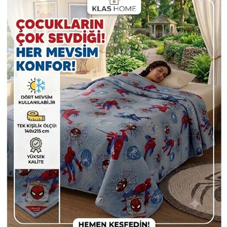 Çok Amaçlı Kapitone Pike-Tek Kişilik -Örümcek adam