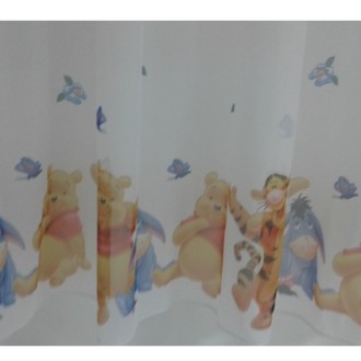 TAÇ LİSANSLI ÇİZGİ KAHRAMAN WINNIE THE POOH TÜL PERDE- EN:195 cm BOY: 200 cm -1/2 Pile