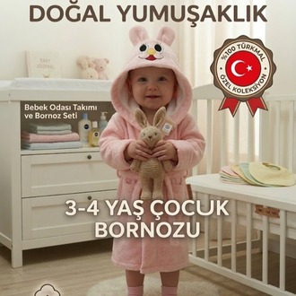 Çocuk Bornozu-3-4 Yaş İçin 
