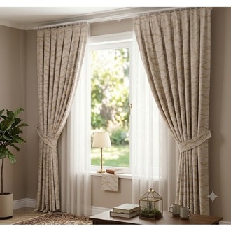 TAÇ JAKAR SATEN  FON PERDE-1/3 (sık) PİLE -EN: 100 cm-BOY: 250 cm 