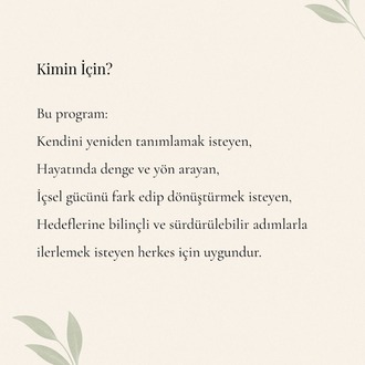 Re:Self | 3 Aylık Kendini Yeniden İnşa Programı