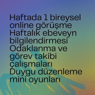 DEHB’li Çocuklar için Eğitim Eşlikçiliği – 4 Haftalık Online Destek