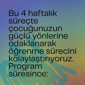 DEHB’li Çocuklar için Eğitim Eşlikçiliği – 4 Haftalık Online Destek