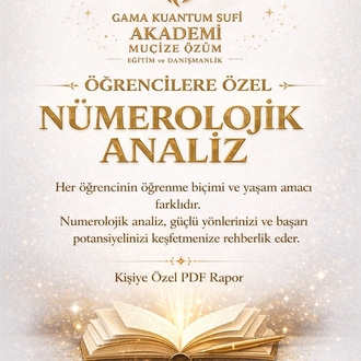 ÖĞRENCİYE ÖZEL NÜMEROLOJİK ANALİZ