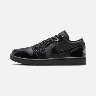 Air Jordan 1 Low SE Patent Elephant Black