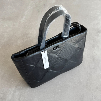 Calvin Klein Re-Lock Quilt Tote Black (28x38)