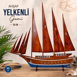 Ahşap Gemi 55cm
