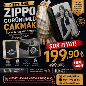 Zippo Çakmak İsim Baskılı