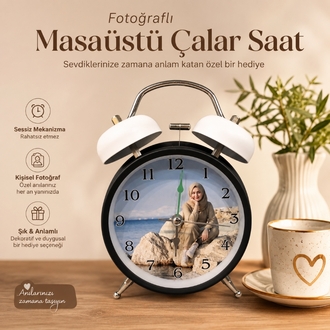 Fotoğraflı Çalar Saat (Metal)