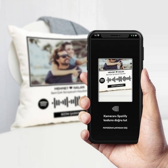 Spotify Resimli Şarkılı Yastık