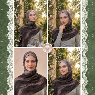 Liva Model•Kraş şal~Tozlu kahve
