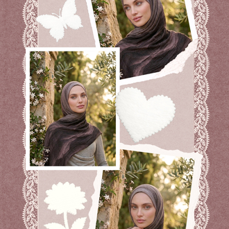Liva Model•Kraş şal~Tozlu kahve