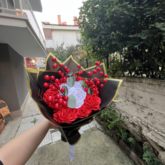 kokinalı Saten gül buketi