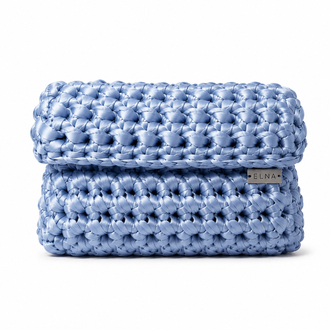 Blue Satin Clutch