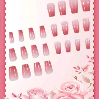 Pembe ombre 24 lu takma tırnak seti 