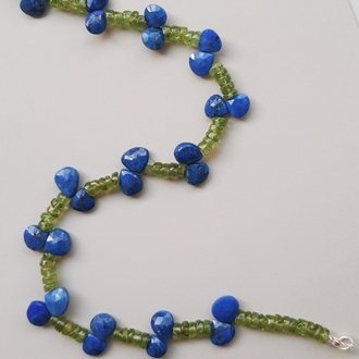 ELPİS Freshness | Peridot - Lapis Lazuli Doğal Taş Tasarım Kolye 